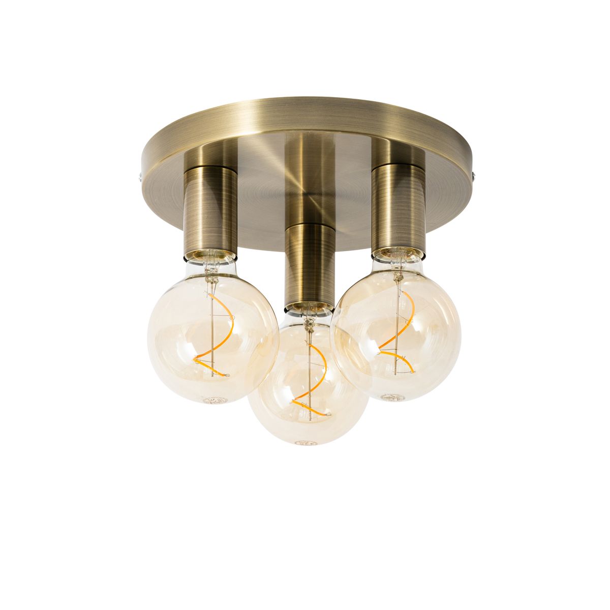 Moderne plafondlamp brons rond - Facil