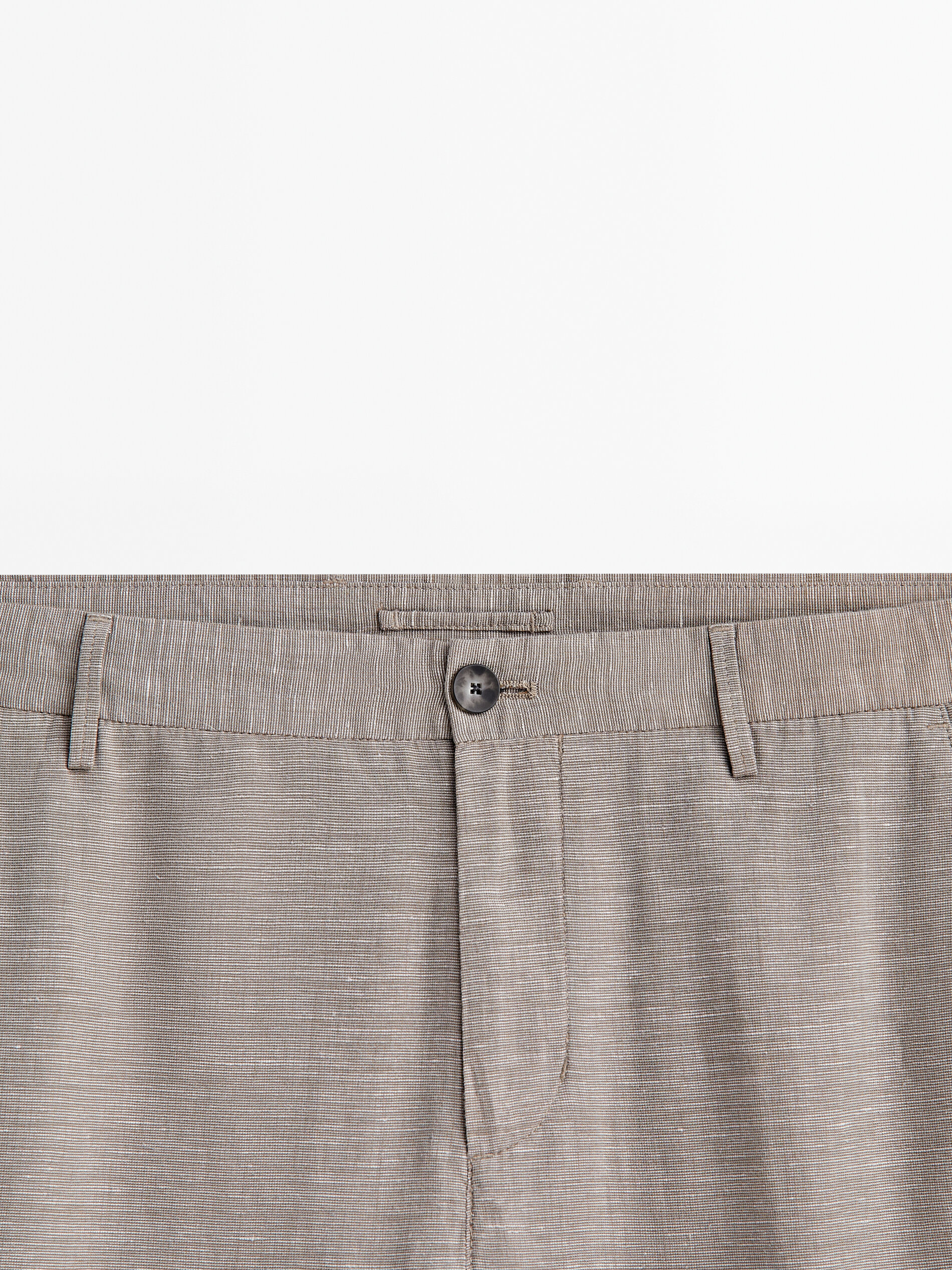 Calça chino Fil a Fil com corte afunilado - BEGE