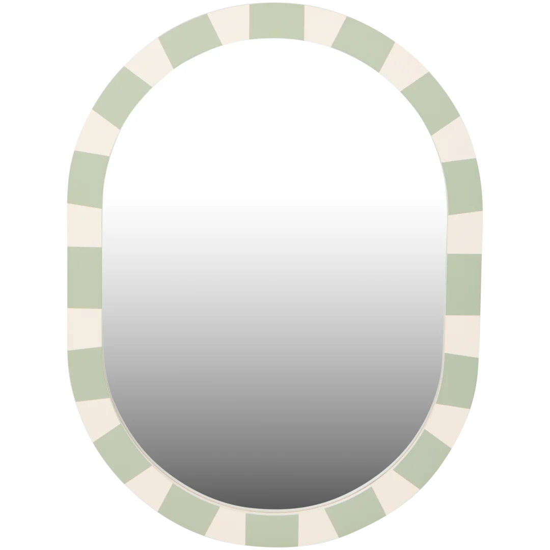 Miroir avec bord à rayures