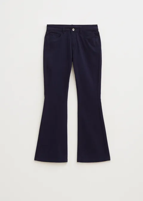 Flared broek twill blauw (BLW.D)