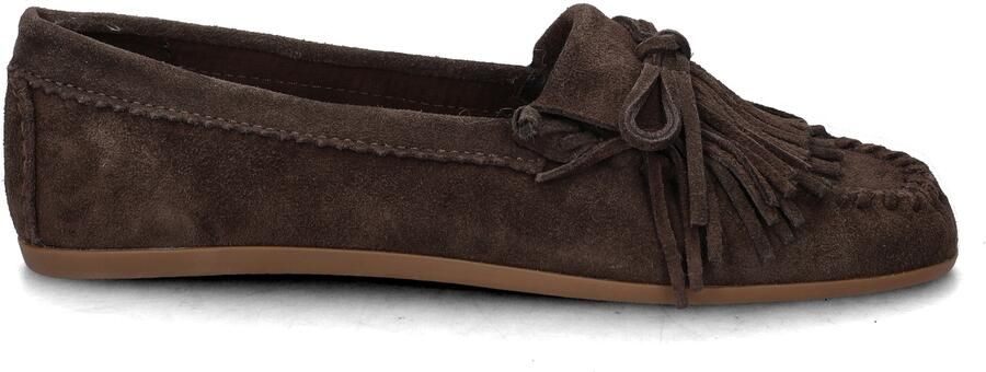 Nelson suede mocassins bruin