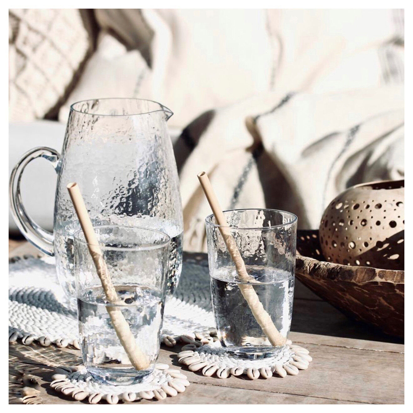 Bazar Bizar Set de table coquillage blanc -  D.38 cm