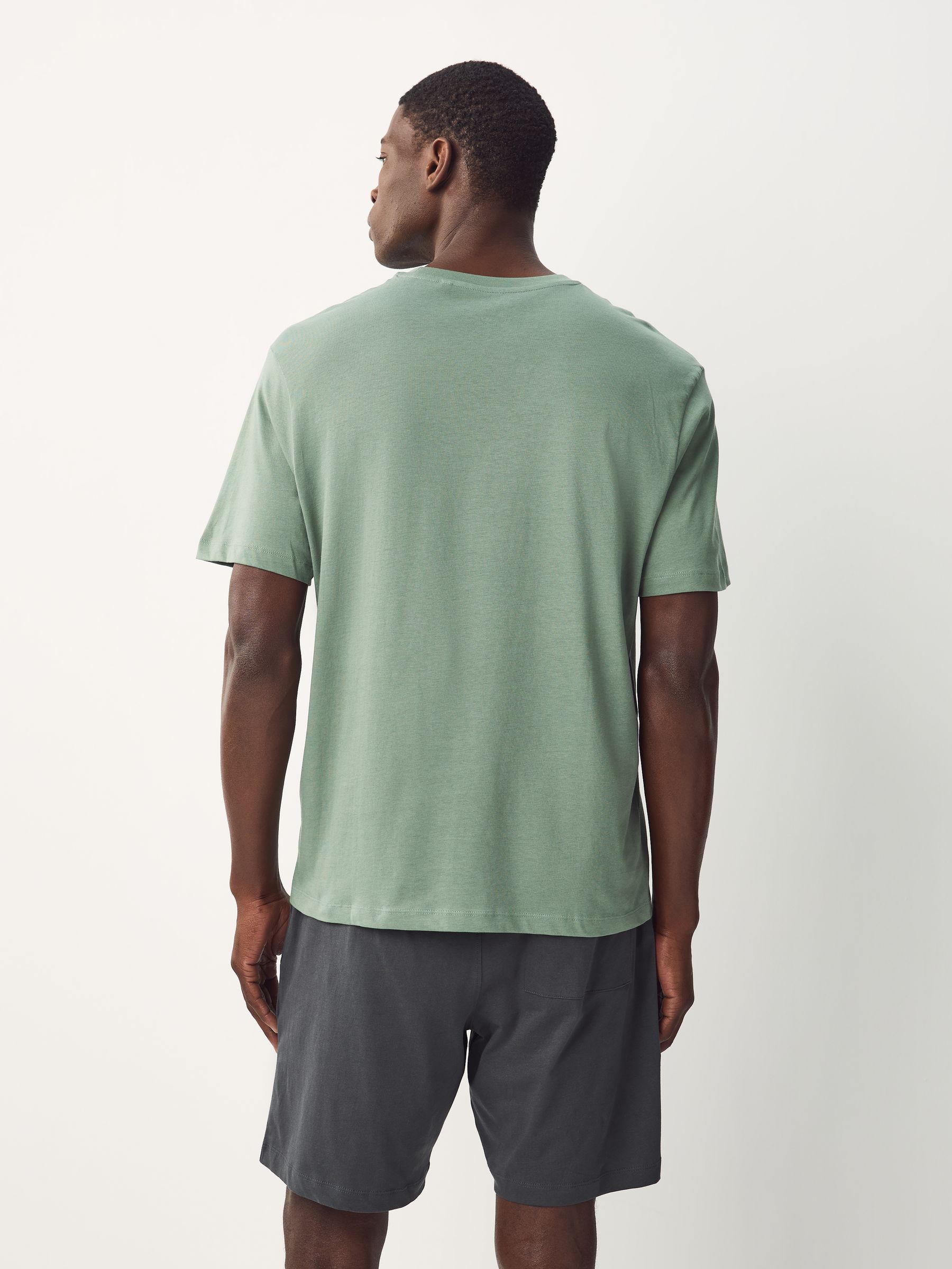 Saliegroen/leisteengrijs - Korte jersey pyjama's verpakking van 2