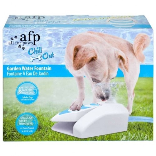 Brinquedo de bebedouro para cães branco e azul