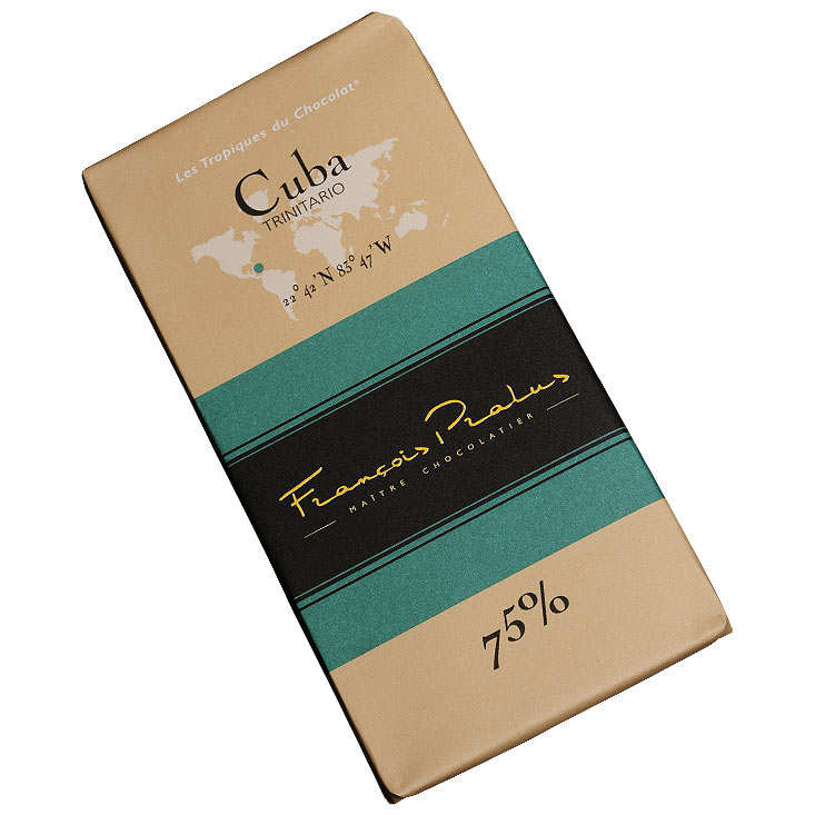 Tablette chocolat noir Cuba - Trinitario 75%