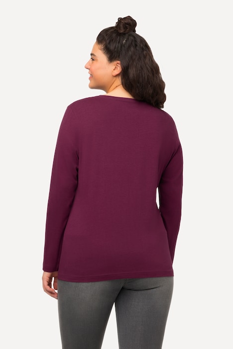 Shirt, Slim, Rundhalsausschnitt, Langarm