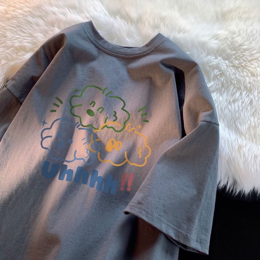 Sensarra - T-shirt met korte mouwen en cartoonletterprint