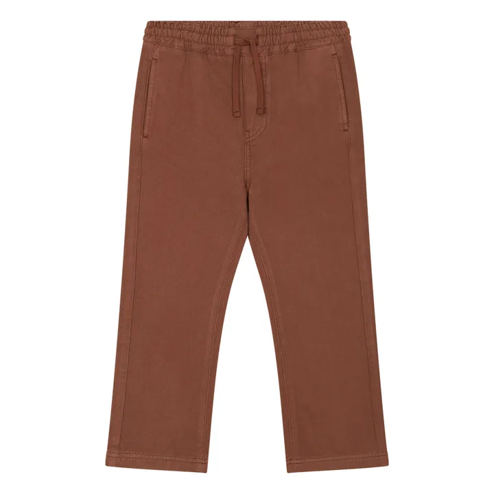 SMALLABLE BASICS Pantalon Elastiqué à la Taille Garçon Denim | Marron
