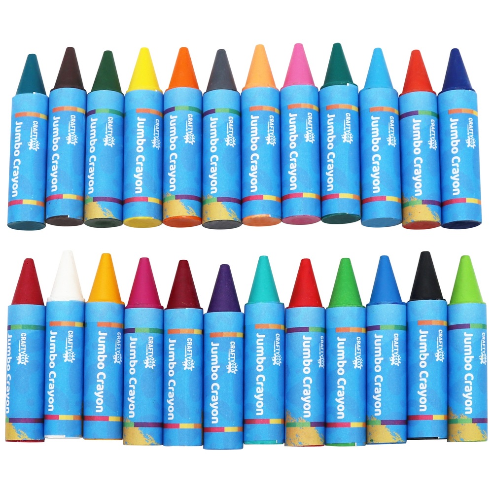 Crafty Co. Jumbo-Wachsmalstifte, 24er-Packung