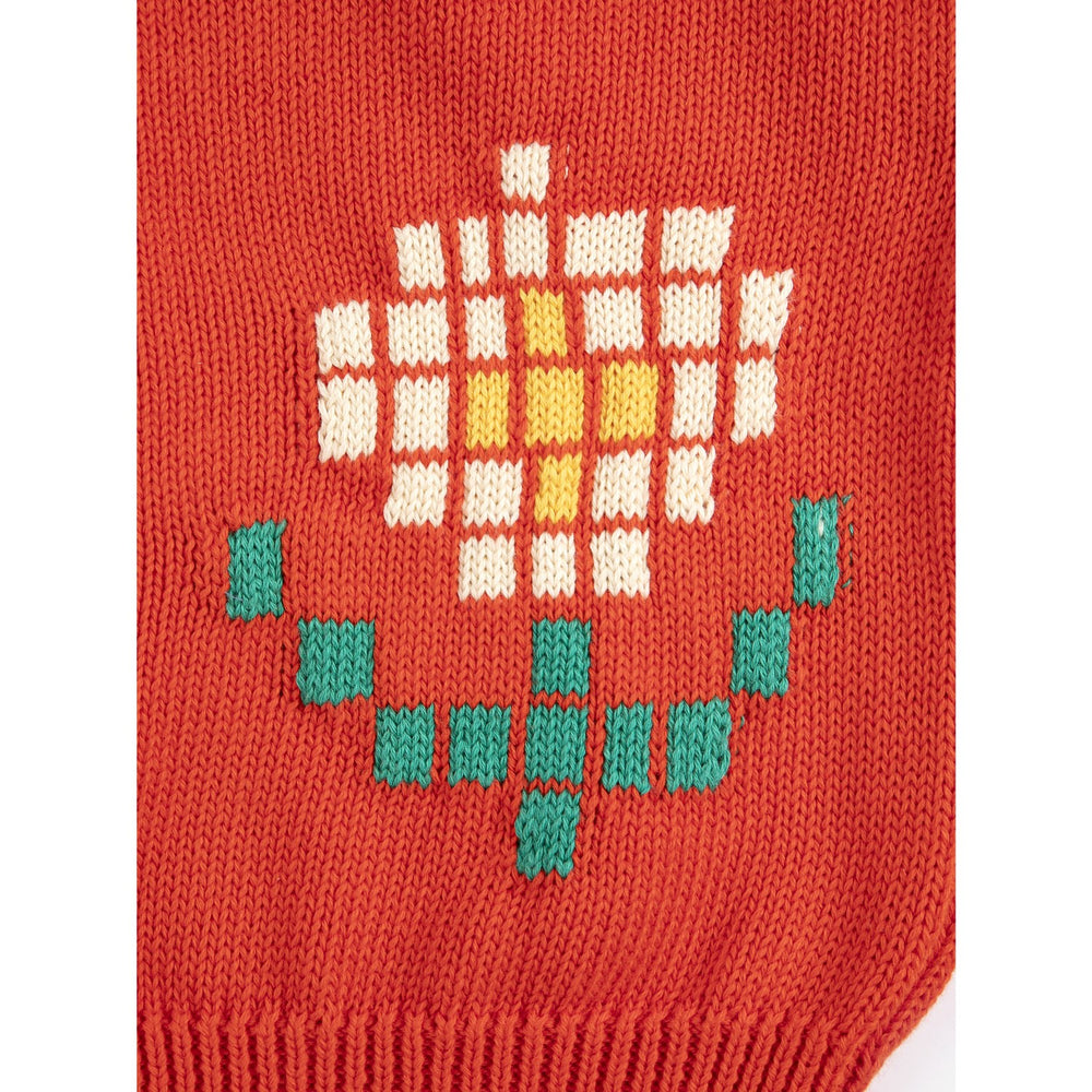Køb Bobo Choses Red Pixel Daisy Cardigan