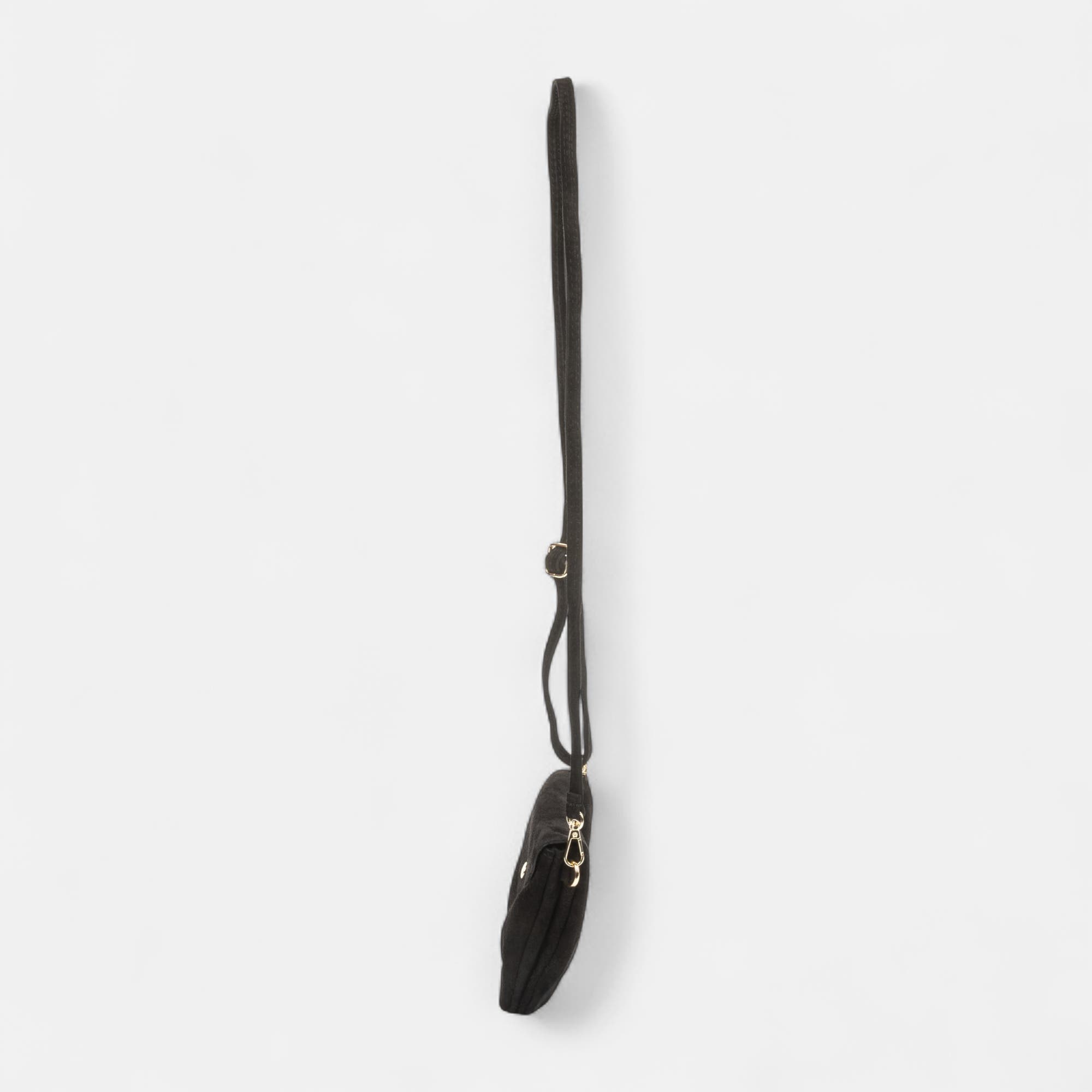 Sac bandoulière en cuir noir