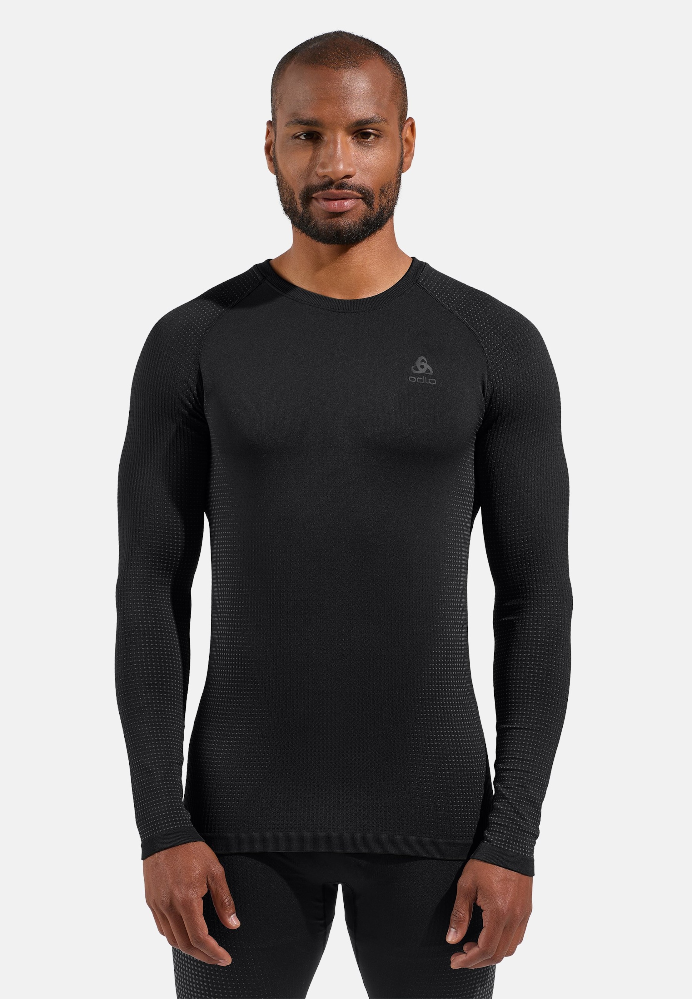 Performance Warm Base Layer Langarmshirt in black - odlo graphite grey