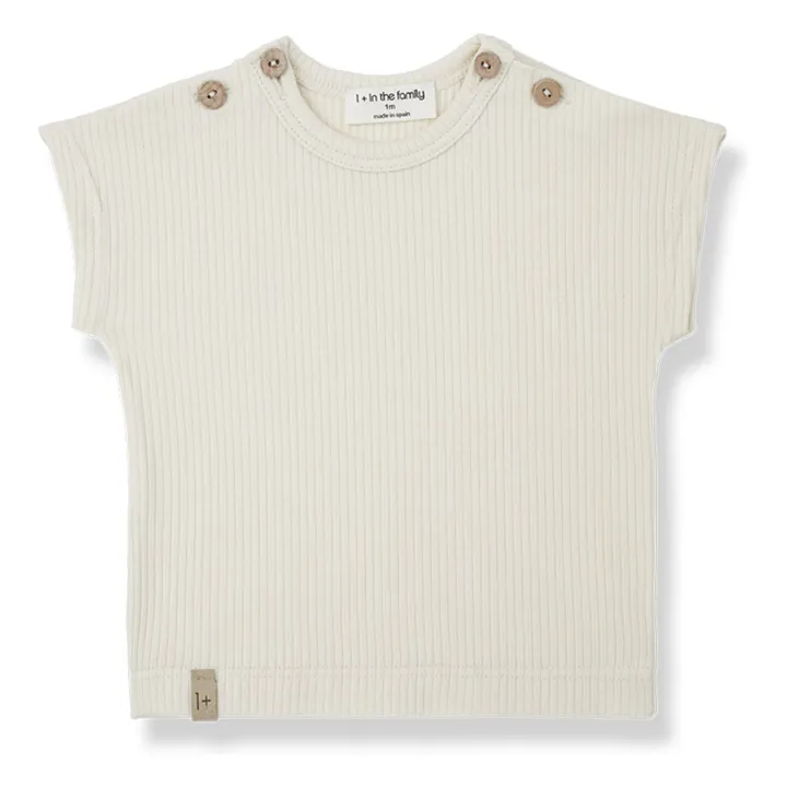 1+ in the family T-shirt Miles Côtelé | Ecru