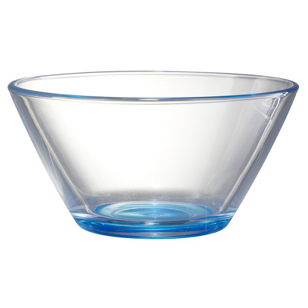 Coupelle en verre avec fond coloré