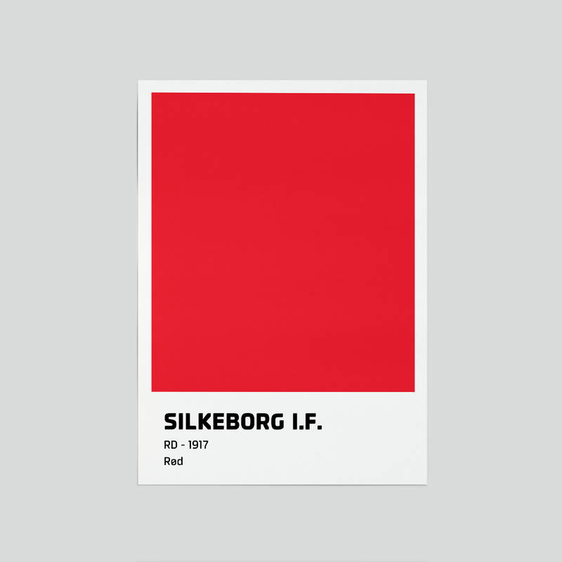 Silkeborg IF Plakat Rød 50x70 cm