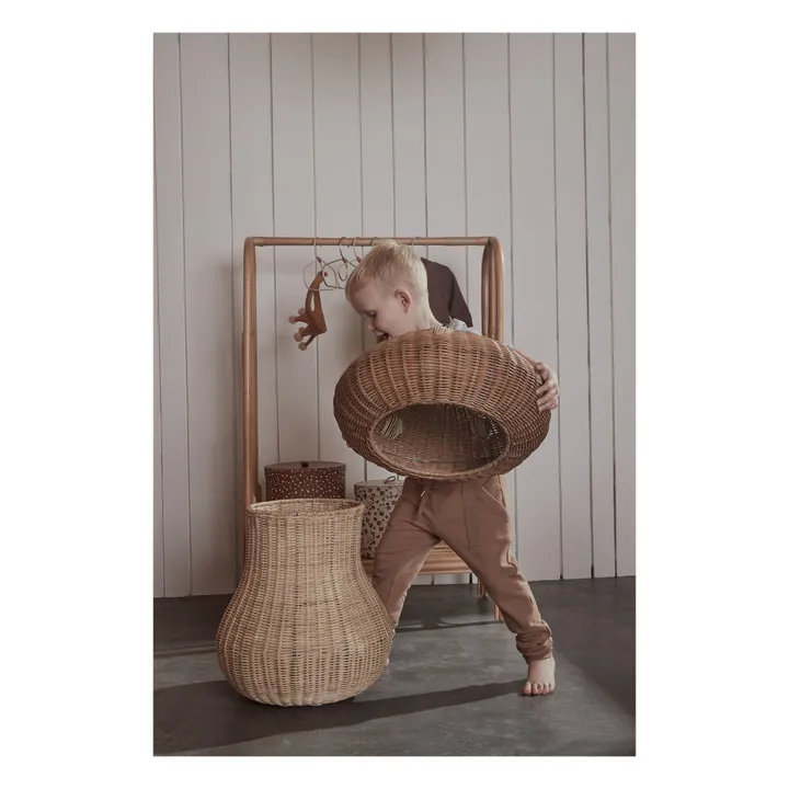 Oyoy Mini Panier de rangement Champignon en rotin