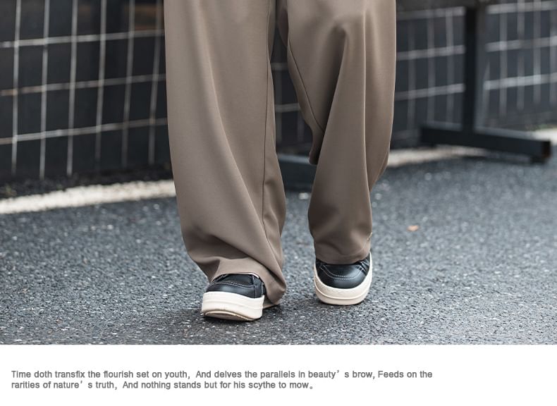 AXEN - Effen losse broek met trekkoord in de taille