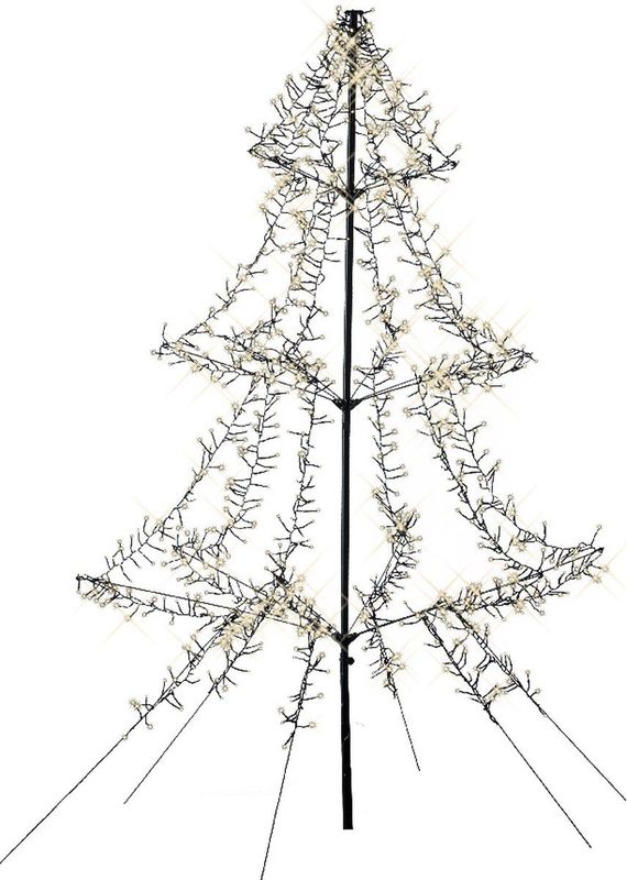 Buiten Kerstboom met 1200 LED lampjes - warm wit - 200CM