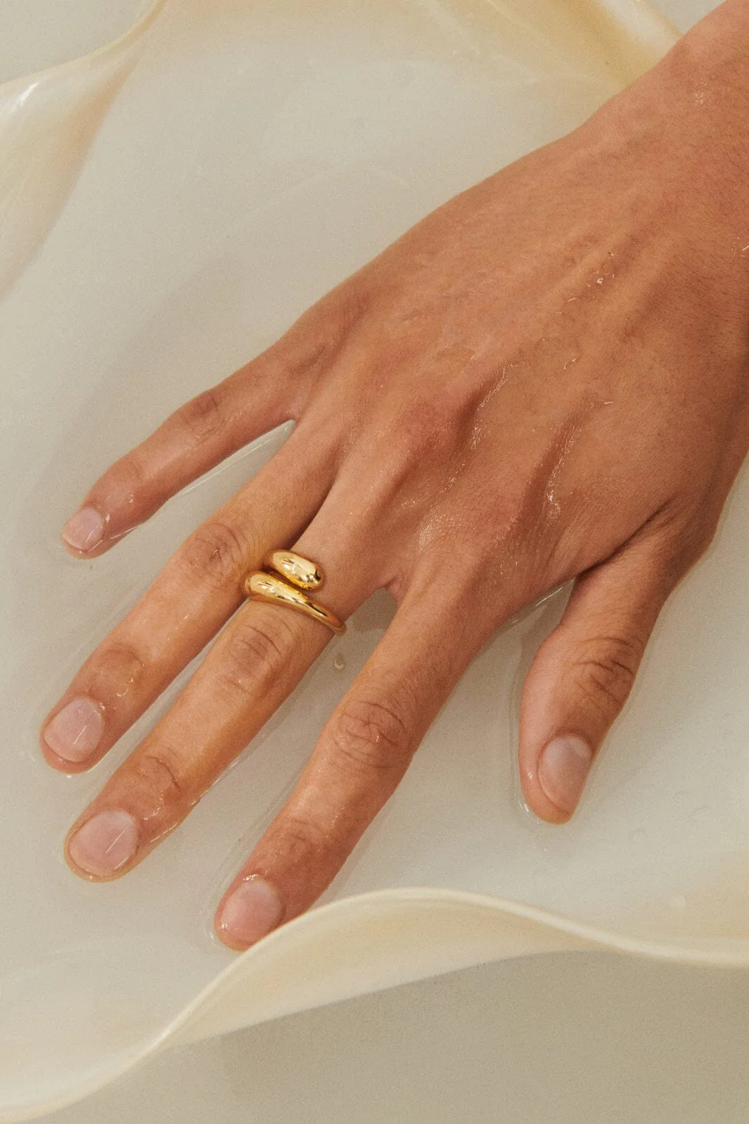 Pernille Corydon Jewellery Rain Ring goldplated