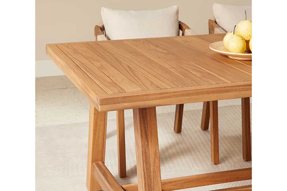 Outdoor Garten-Esstisch BALI 210cm natur Akazienholz wetterfest