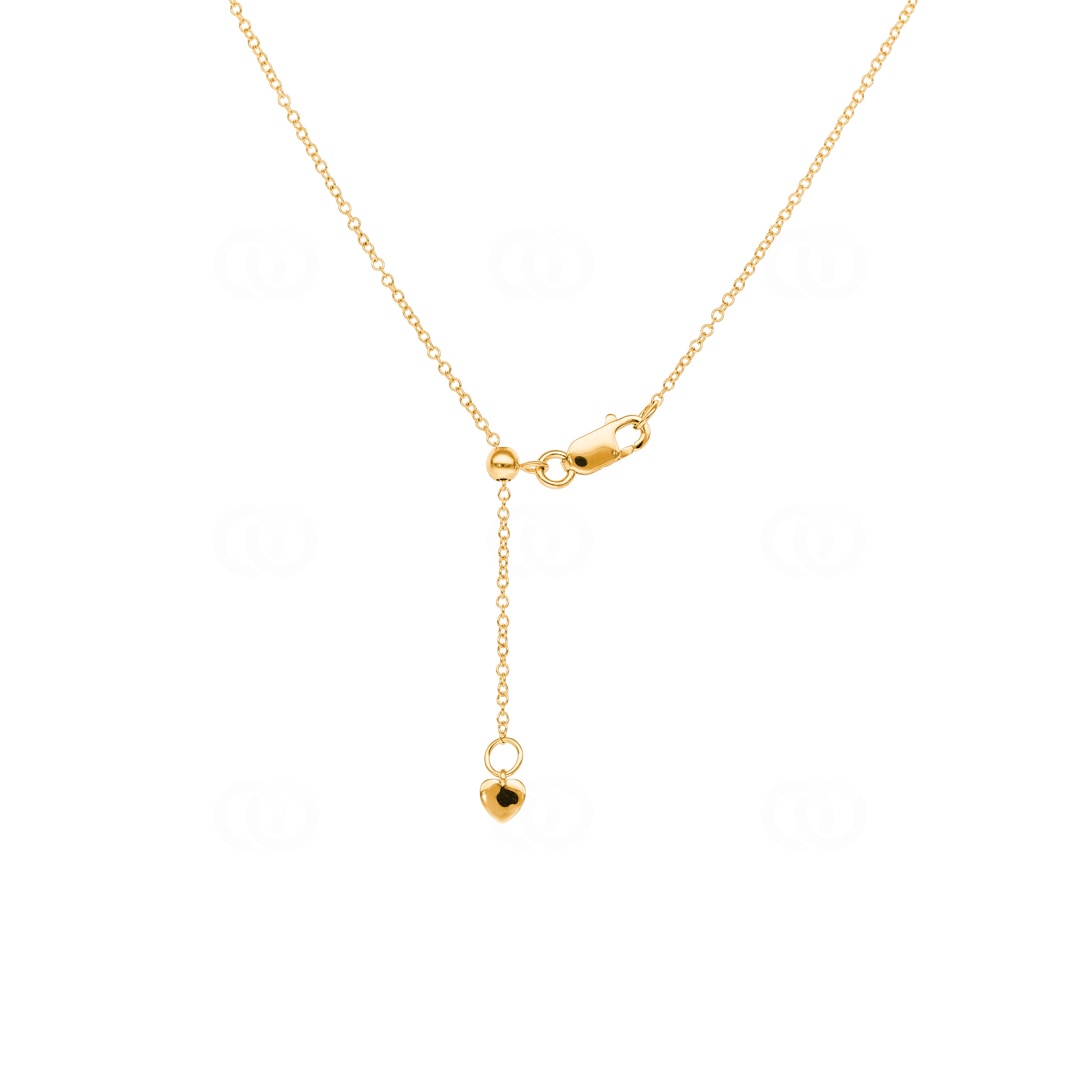 Collier mit Anhänger 750/18 K Gelbgold mit Diamant 0.04ct H/Si