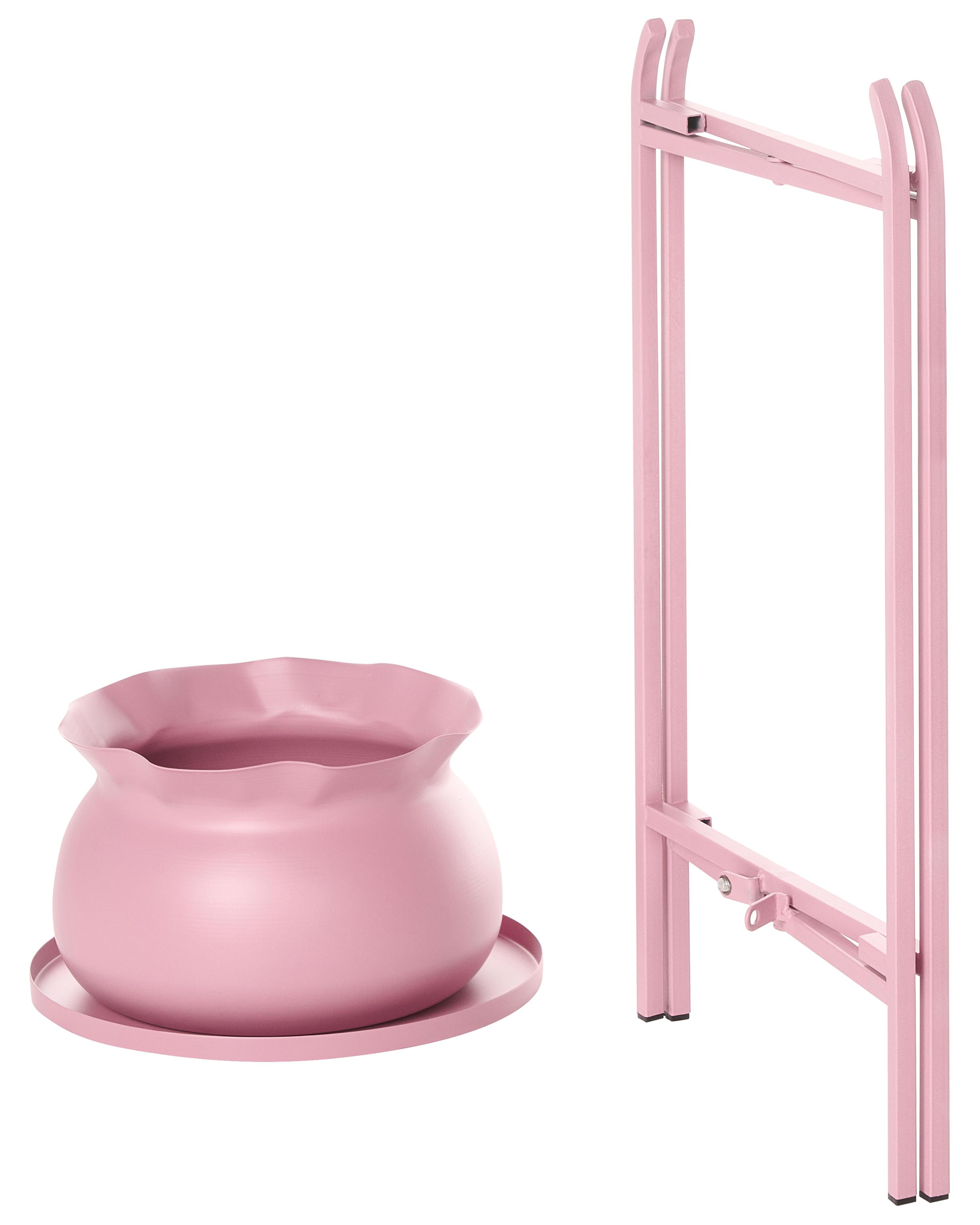 Verhoogde bloempot MOKUREN Metaal 25 cm Roze