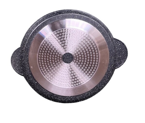 Alu Guss Pizza Brot Grill Pfanne Ø36cm Induktion Bratpfanne Handschuhe Braten