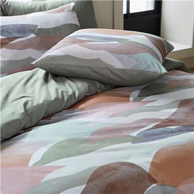 Linge de lit motif aquarellé - BECQUET CRÉATION