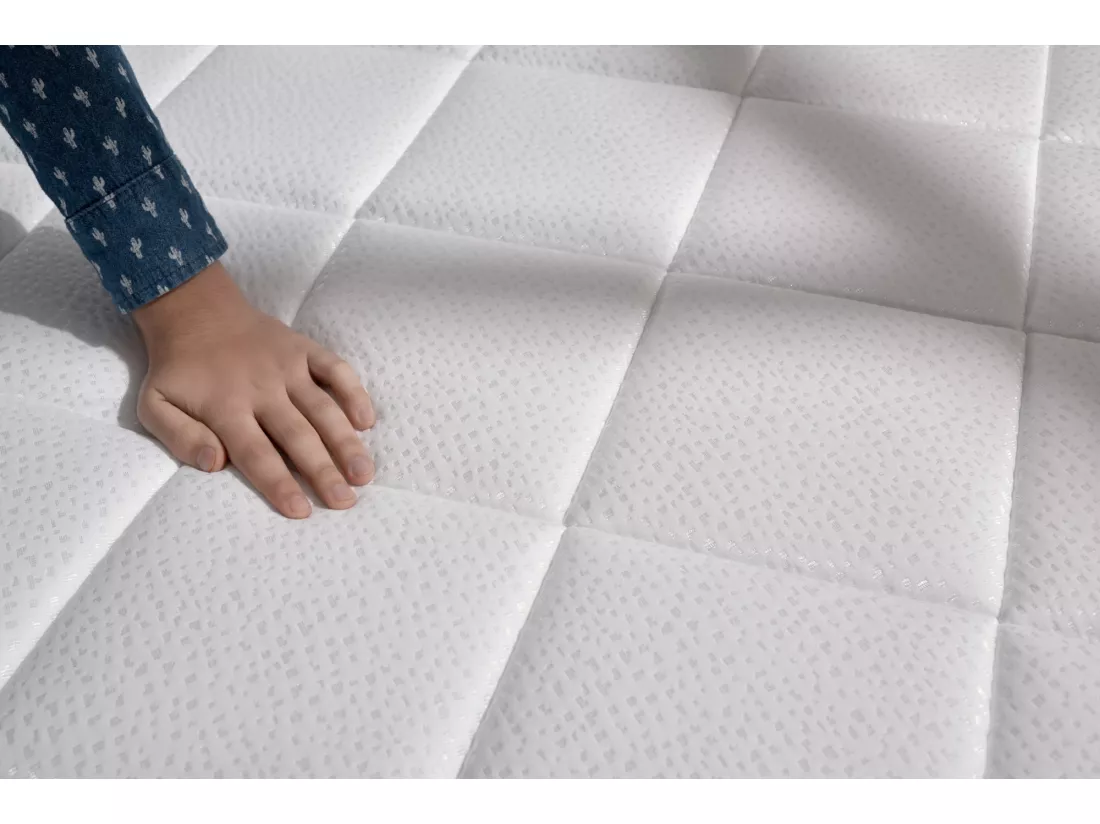 Naturalex - Matelas Sensoria 140x190 cm - Mousse à mémoire de forme HR - Soutien Blue Latex - Très Épais 25 cm, 7 Zones, Antibactérien - Réversible été, hiver
