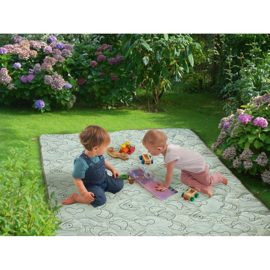 Dr. Sonne Jumbo-Krabbeldecke DIe Vier mint 140 x 200cm