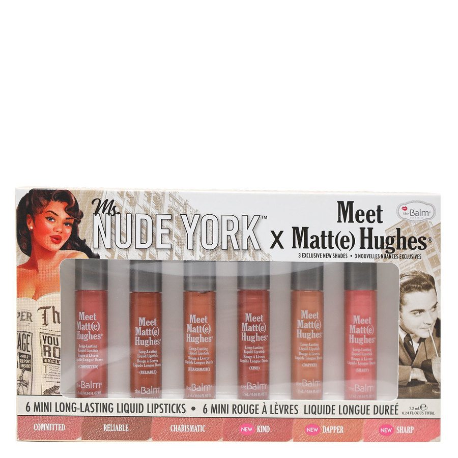theBalm Meet Matte Hughes Mini Lip Kit Miss Nude York 6x1,2ml