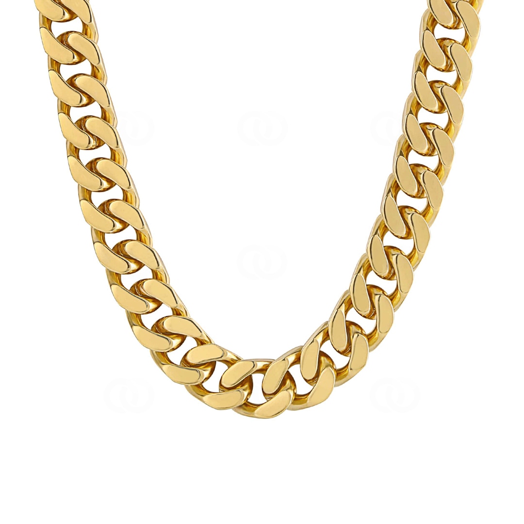 14mm Cuban Link Panzerkette vergoldet