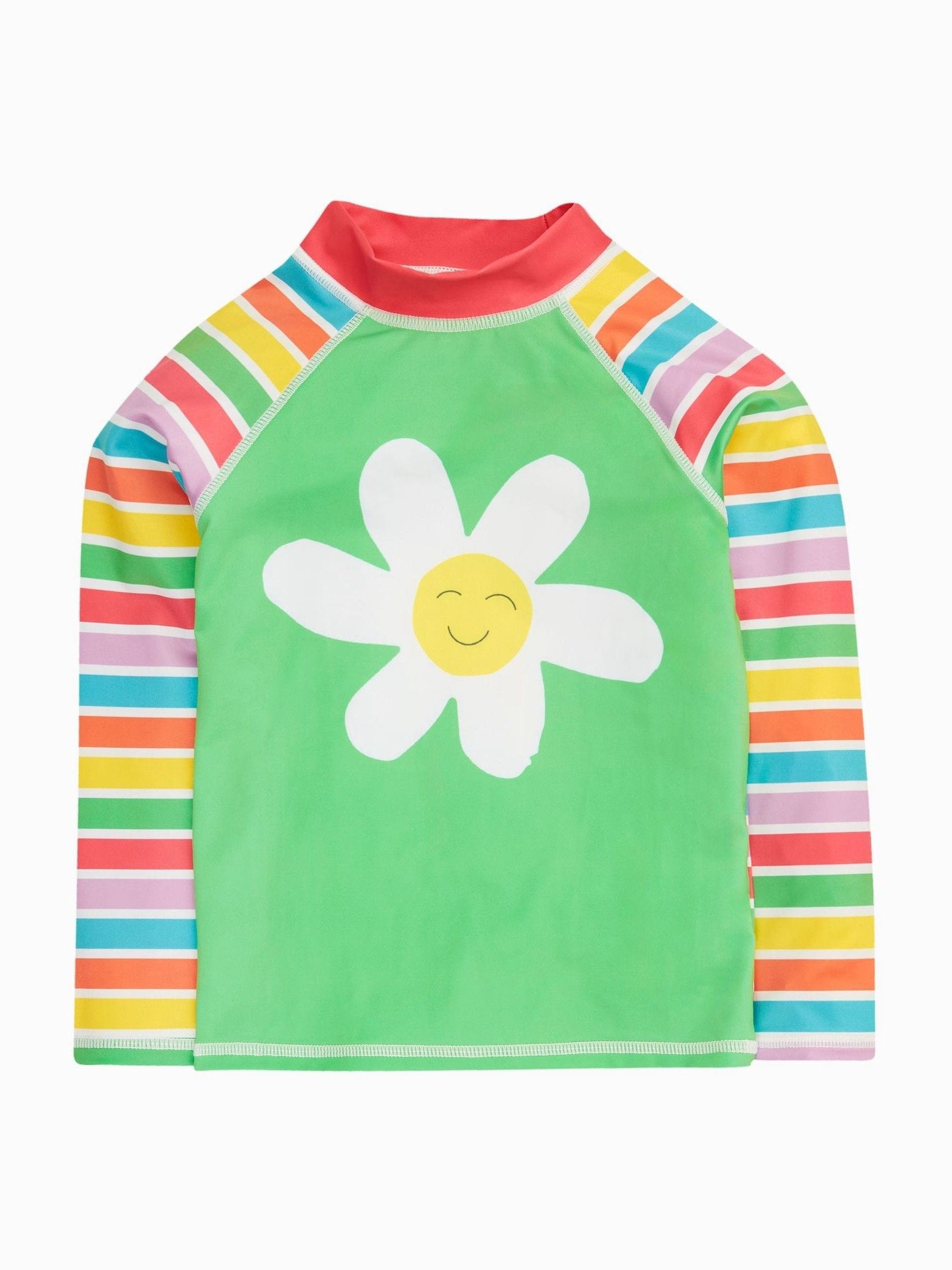 Blauw - Frugi Rainbow Sun Safe Rash Vest - Badkleding