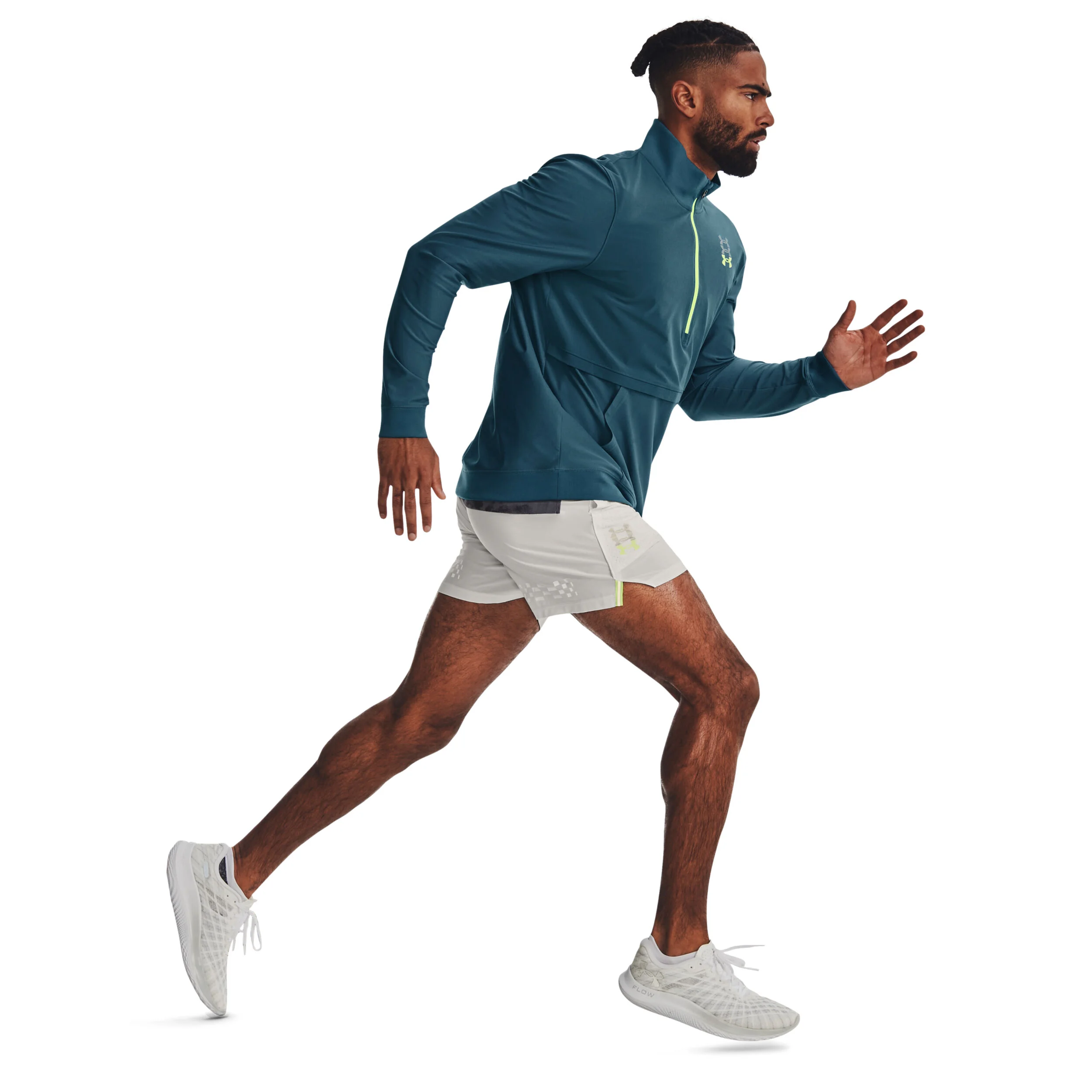 Under Armour Run Anywhere Shorts Hommes - Gris , Vert