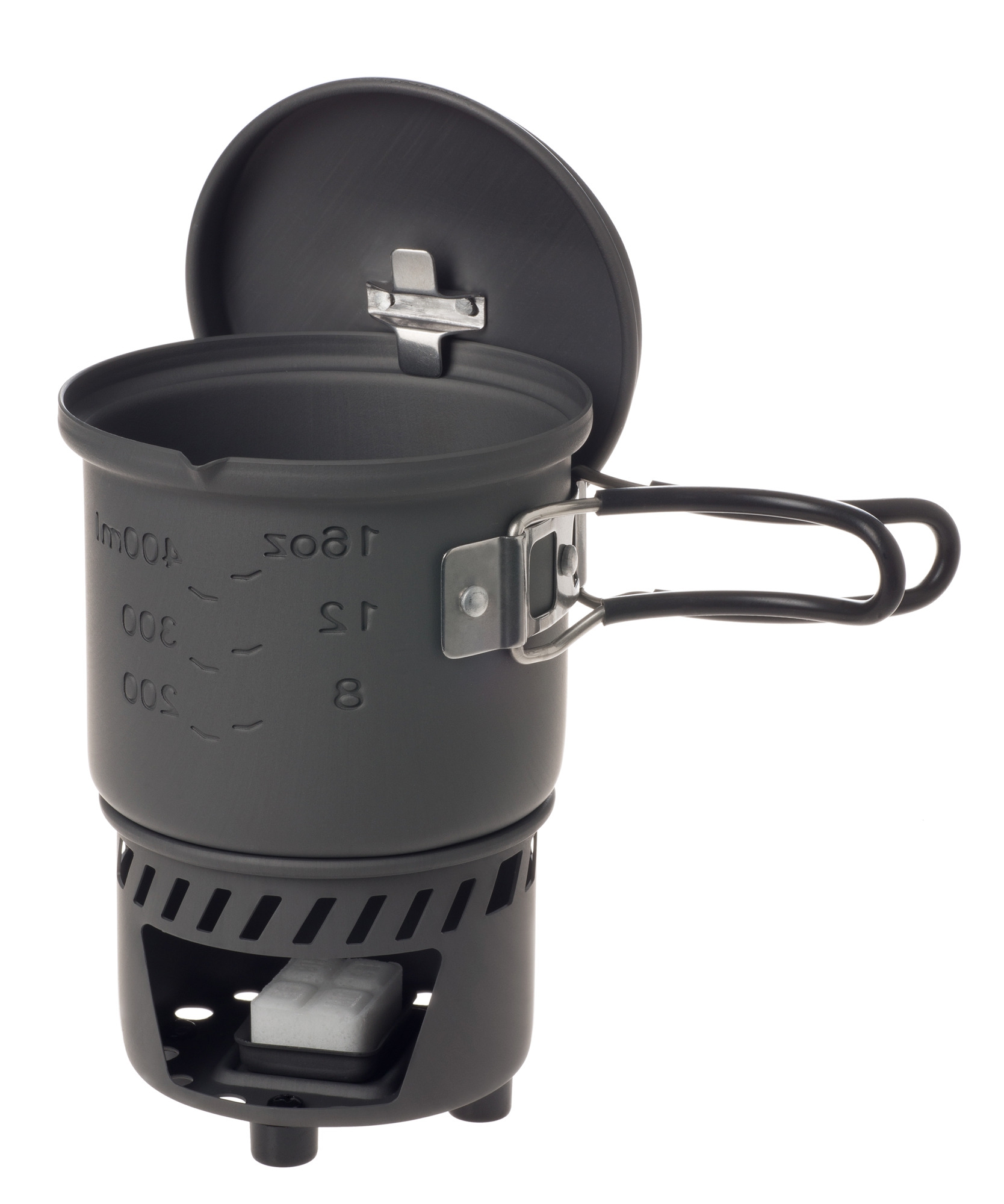 Esbit Trockenbrennstoff Kochset 3teilig Aluminium mit Stand 585 ml