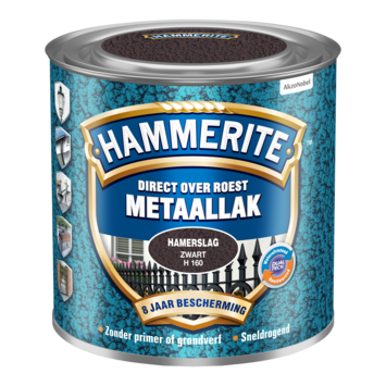 Hammerite Direct over Roest metaallak hamerslag zwart 250 ml