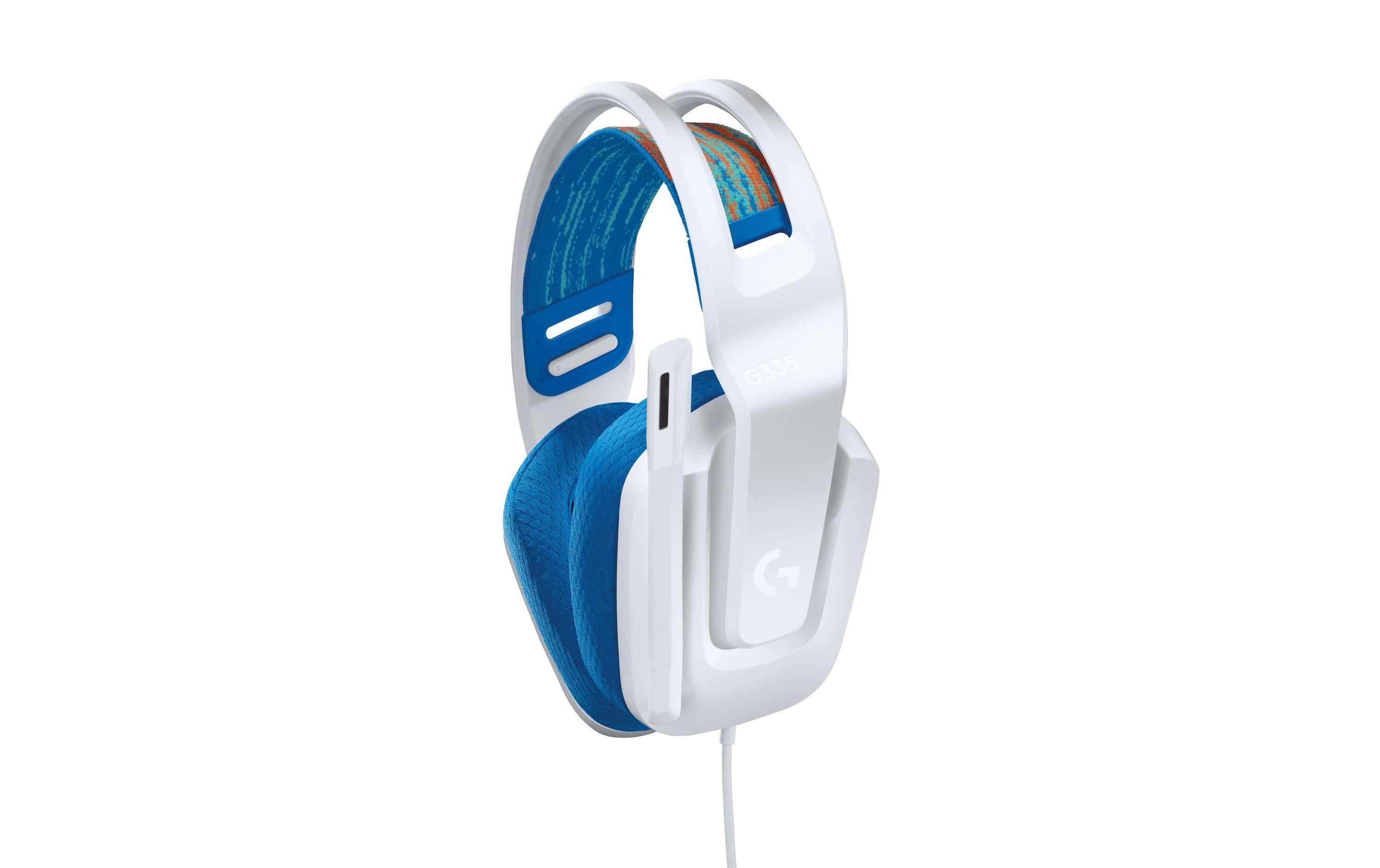 Headset G335 Gaming WeissKomfortables Gaming-Headset für PC und Spielkonsolen