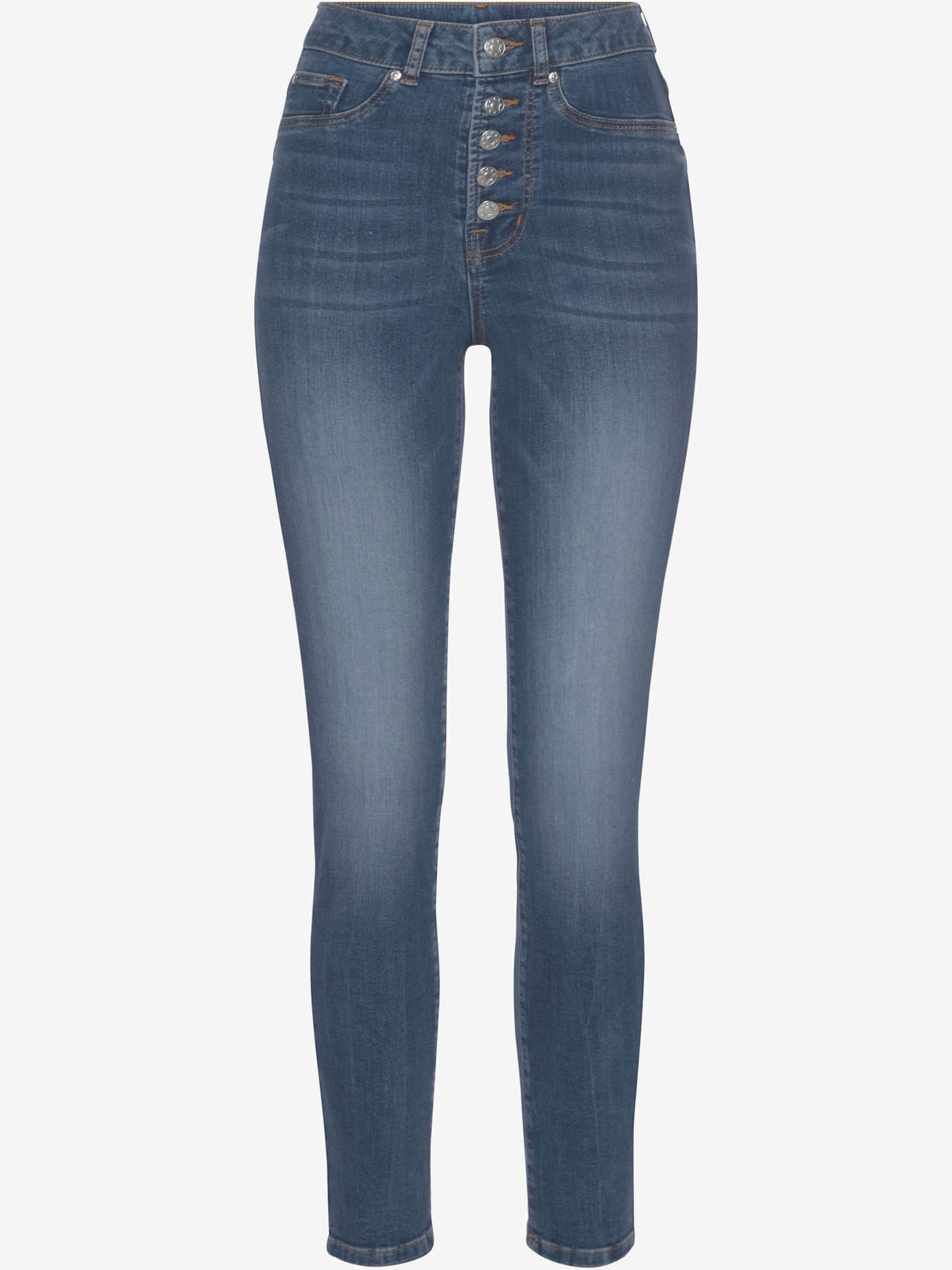 Jean taille haute jegging taille haute avec boutons