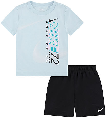Nike Shorts Set - T-Shirt/Shorts - Hellblau/Schwarz