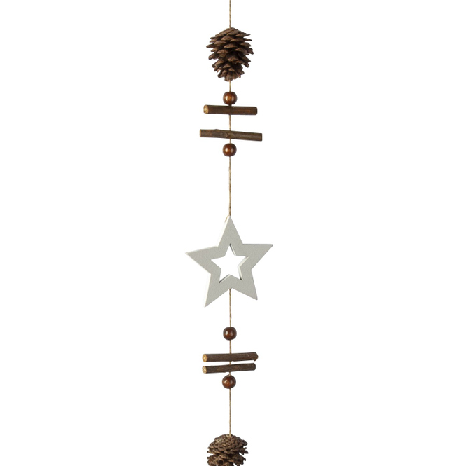 Girlande - Sterne - aus Holz - 108 x 6 cm