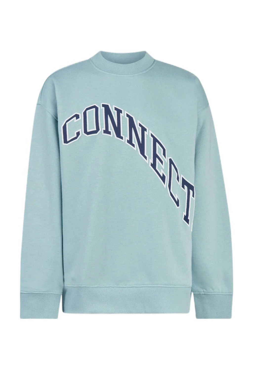 Shoeby sweater met tekst lichtgroen