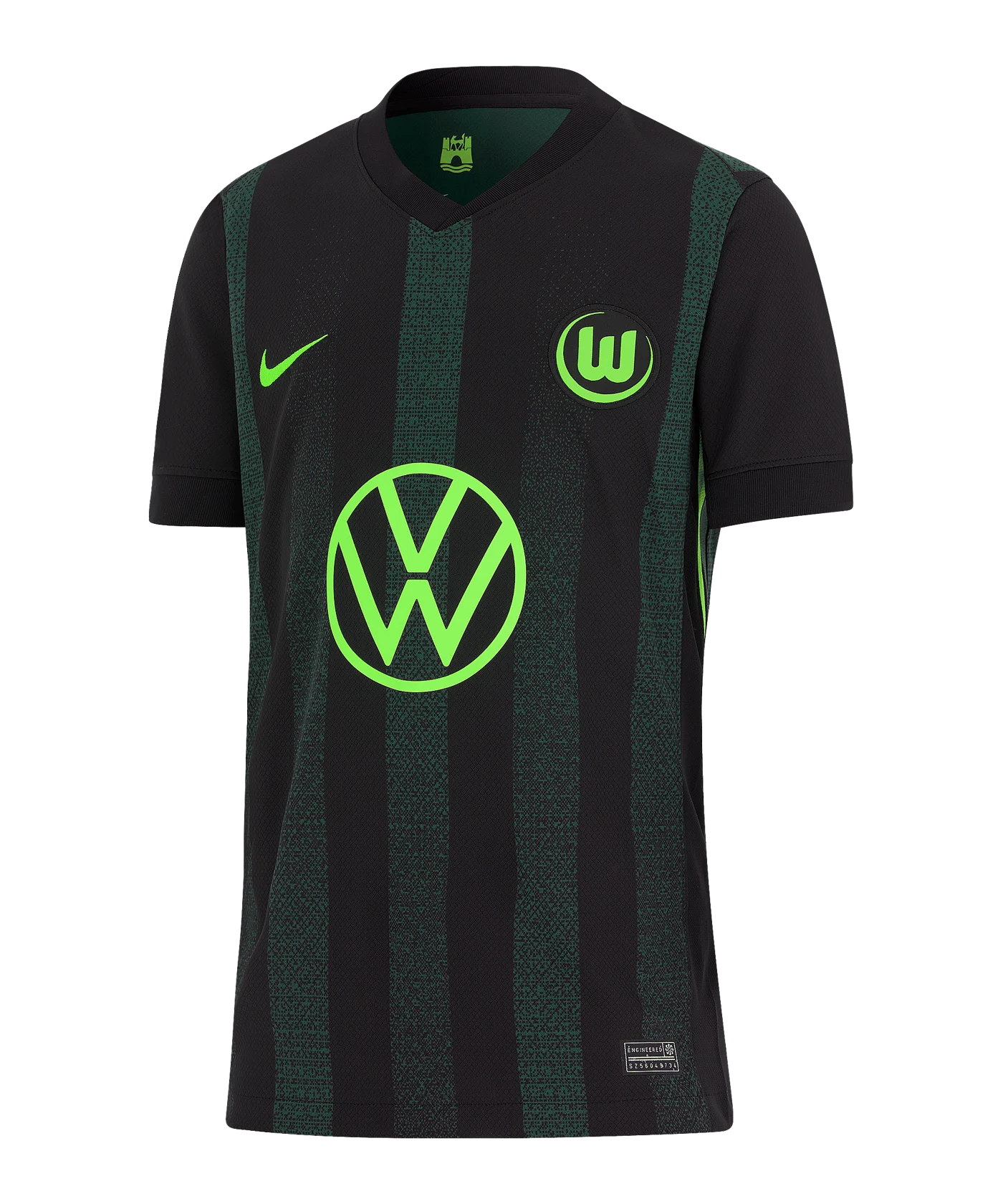 Nike VfL Wolfsburg Trikot Away Kids 2024/2025 Schwarz Grün F011