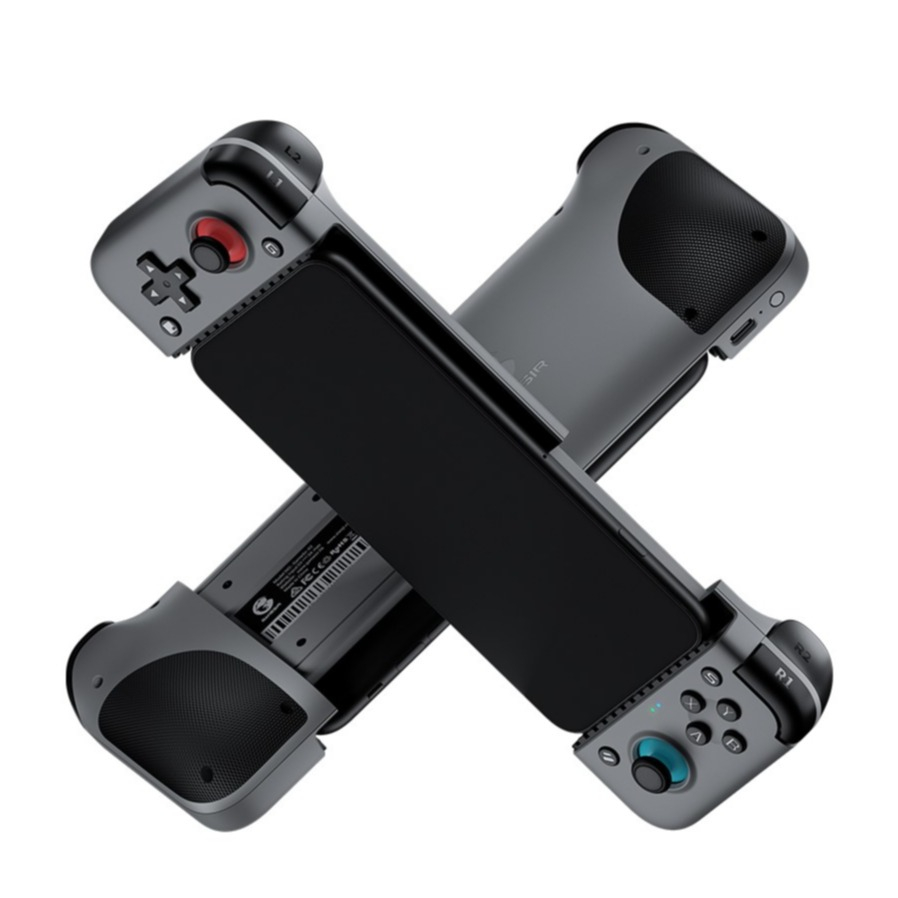 X2 Universal Bluetooth Gamepad Joystick Gaming Controller für Smartphones mit einer Grösse von 100-173mm (iOS / Android) - Grau