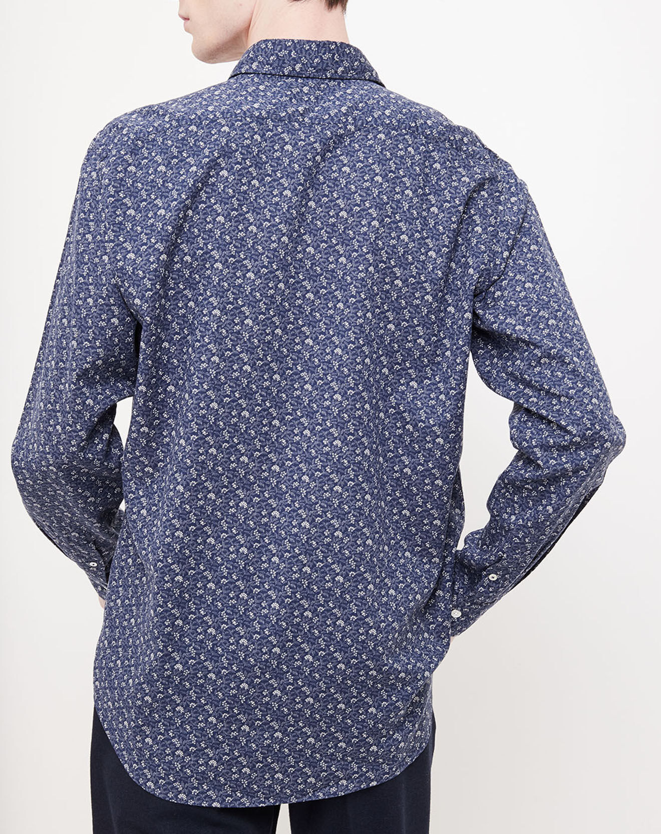 Hartford Chemise Slim Sammy imprimée fleurie bleu/blanc