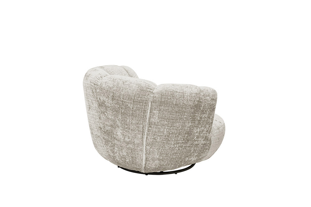 Drehbarer Sessel DIAMOND taupe Chenille Cremona 360°
