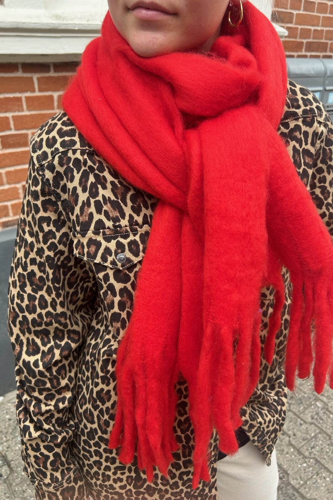 Anobel Copenhagen Thick Plain Scarf E-71800 red