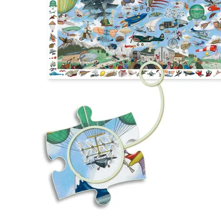 Djeco Wimmelpuzzle: Aero Club, 200 Teile