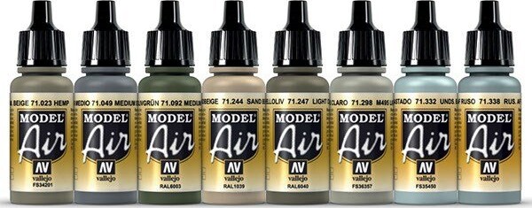 Vallejo - Model Air Maling Sæt - Soviet + Russian - Cold War To Present - 8X17 ML