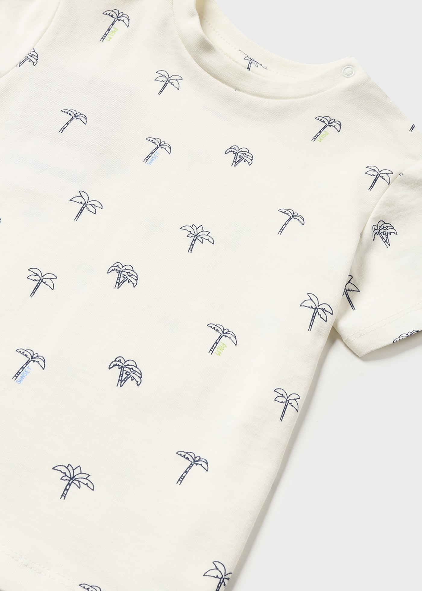 Conjunto de 2 camisetas infantis de manga curta em algodão sustentável