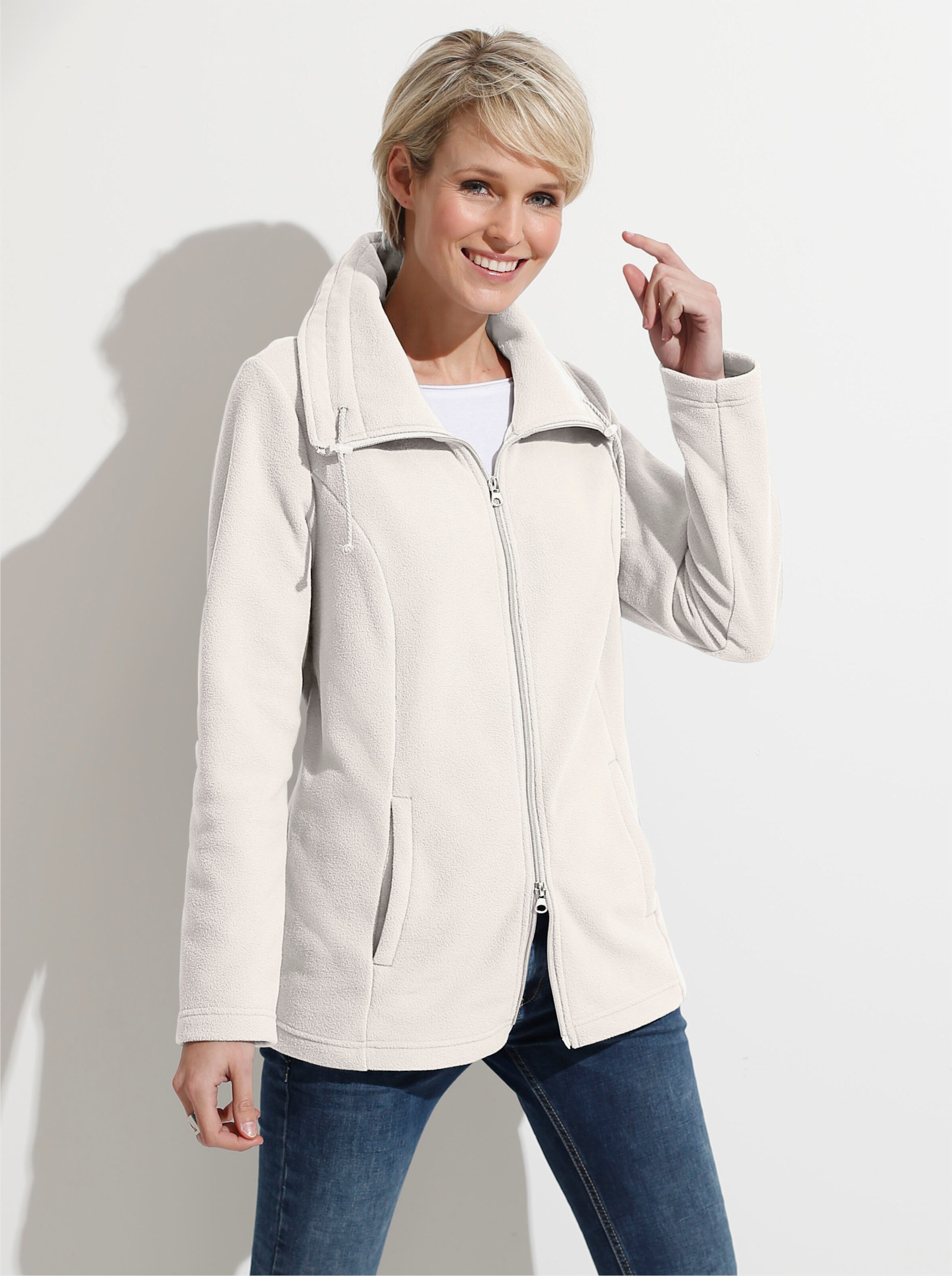 Fleecejacke mit 2-Wege-Reißverschluss